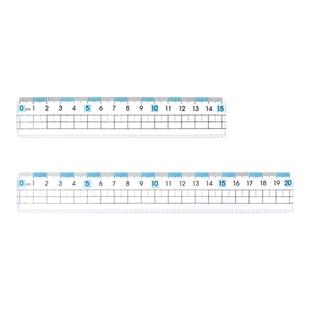 尺子小学生专用预防近视直尺带波浪线尺子透明尺儿童刻度尺格尺