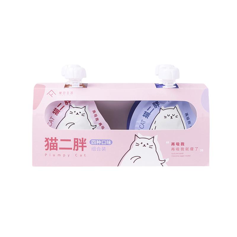 尾巴生活猫二胖猫湿粮肉酱零食