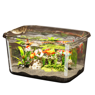高透明加厚鱼缸客厅养鱼养龟桌面生态缸家用饲养大容量小金鱼水缸