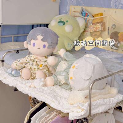 床头置物架可伸缩宿舍床上好物悬挂式上铺衣服收纳整理架晾衣架子