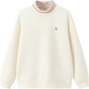 巴拉巴拉儿童加绒卫衣高领打底衫秋冬款男童女童上衣中大童宝宝厚