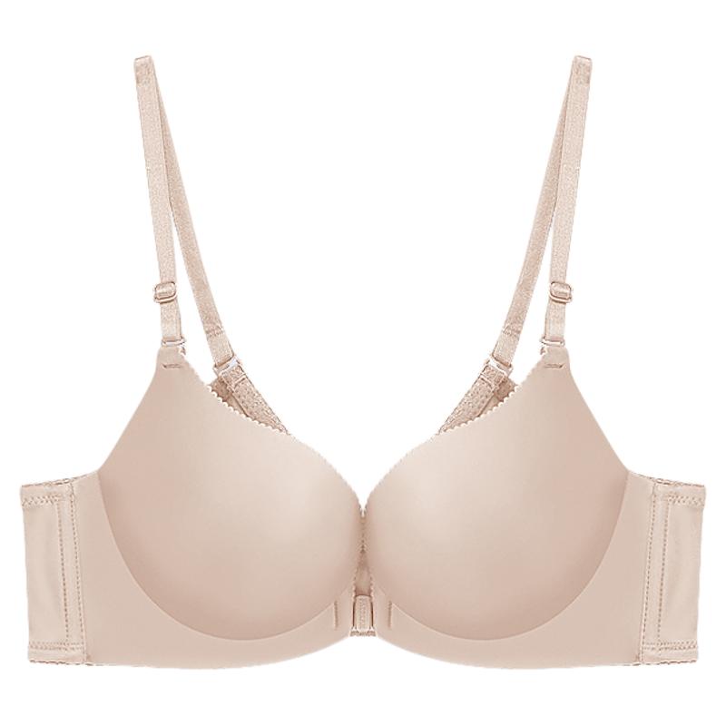 珀依兰 前扣内衣女一片式光面无痕无钢圈上托防下垂小胸聚拢文胸