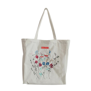 小白兔几 时尚刺绣帆布包女大容量文艺学生单肩包休闲手提购物袋