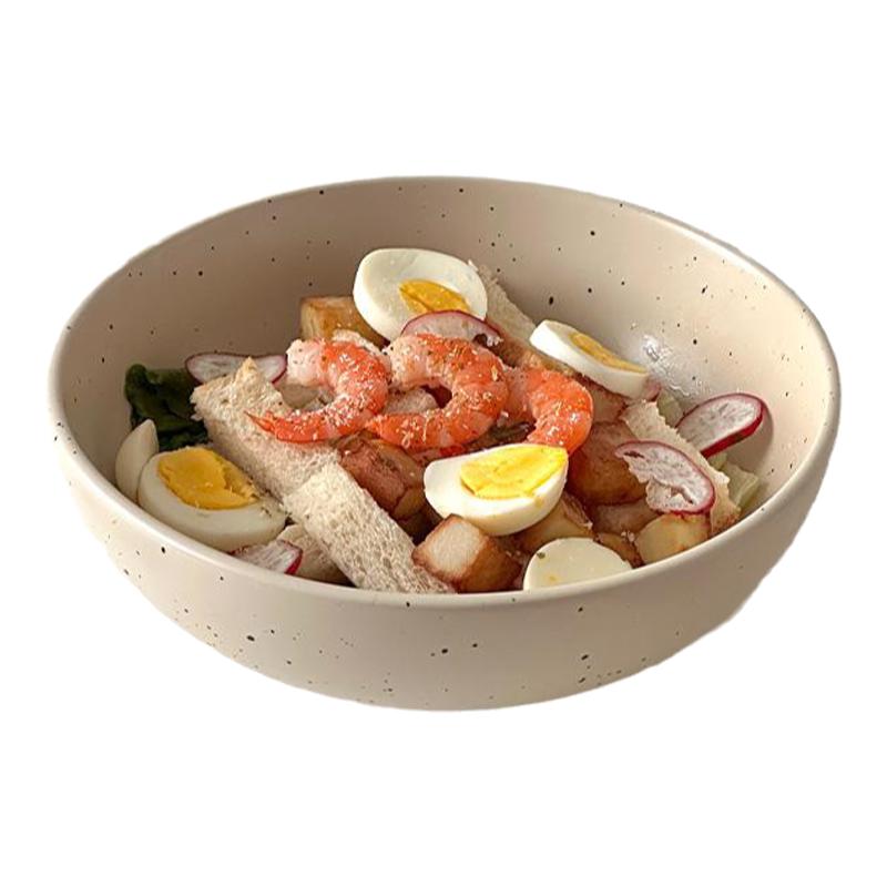穆尼 泼墨ins风轻食碗沙拉碗家用一人食餐碗日式汤碗简约小众高级