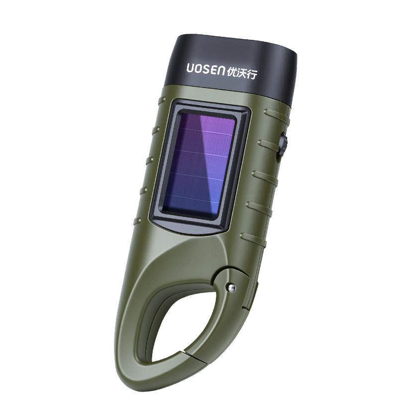 多功能手摇发电手电筒太阳能充电户外露营防灾地震家用强光应急灯