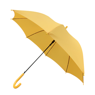 22出口日本包邮纯蓝黄色签名长柄纤维抗风加固学生大儿童雨伞定制