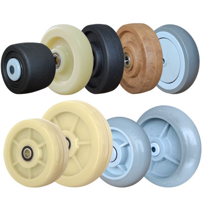 尼龙手推车载重橡胶聚氨酯脚轮