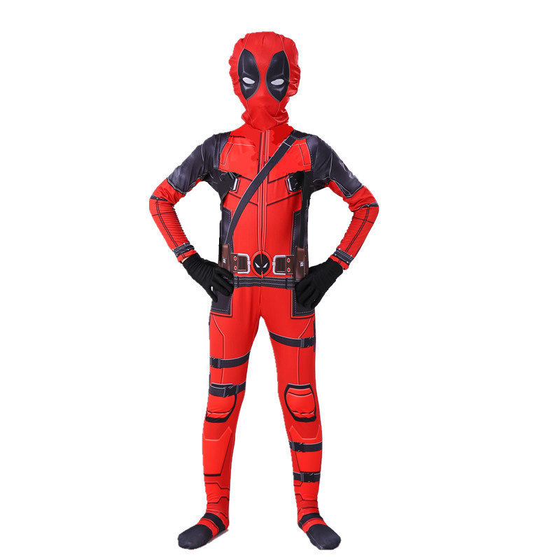 儿童死侍cos服双刀背包玩具套装