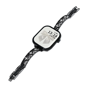 适用苹果手表s11表带金属s10新款布契拉提女士专用applewatch9/8手镯s7运动iwatchse3智能手表带女表小众高级
