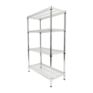 仓储线网不锈钢色货架可调节拆卸多层架子家用厨房重型碳钢置物架