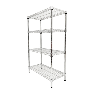 仓储线网不锈钢色货架可调节拆卸多层架子家用厨房重型碳钢置物架