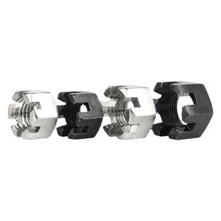 GB58粗牙/细牙六角开槽螺母碳钢槽型螺帽带槽螺丝帽M6M8M10M12M14