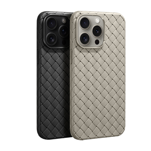 苹果12手机壳编织11适用15promax新款14proiphone13皮套BV真7p质纹xsmax商务8plus透气pro男xr散热防摔十轻薄