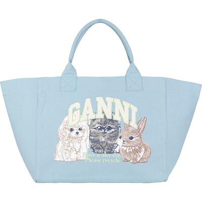 GANNI女包 大号趣味动物印花托特包手提包 A7169326