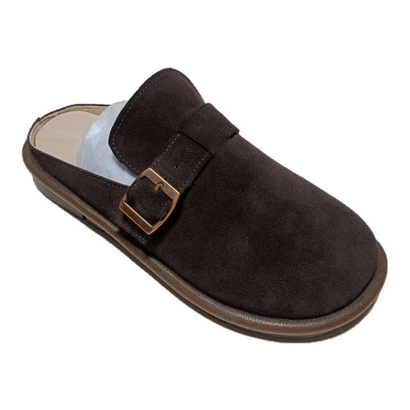 Bata/拔佳2025夏新款牛皮厚底专柜正品时尚休闲女毛外穿拖鞋AXY06