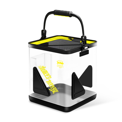 本诺透明新型钓鱼打水桶野钓专用鱼桶路亚鱼护2024硬壳折叠活鱼桶