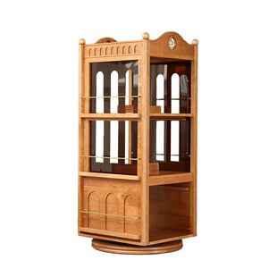 Zoomily比萨旋转书架360度儿童书柜实木阅读区收纳多层置物绘本架