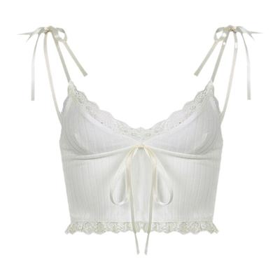 蕾丝花边吊带背心辣妹上衣