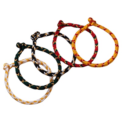 结绳记五行调和彩色编织手链脚链