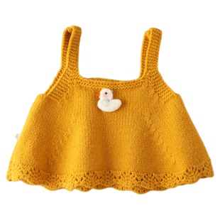 宝宝针织马甲背心儿童马夹春秋装新款女童毛衣毛线小坎肩吊带外穿