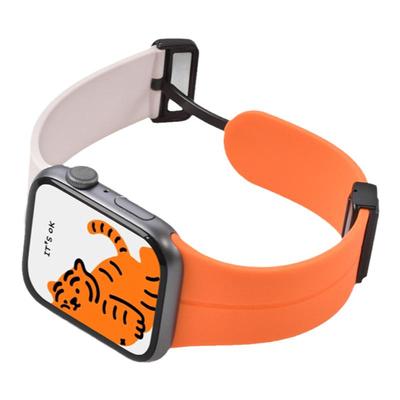 适用iWatch液态硅胶折叠磁吸表带