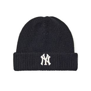 26秋冬新款MLB帽子男女同款毛线帽NY百搭加厚粗线针织帽保暖冷帽