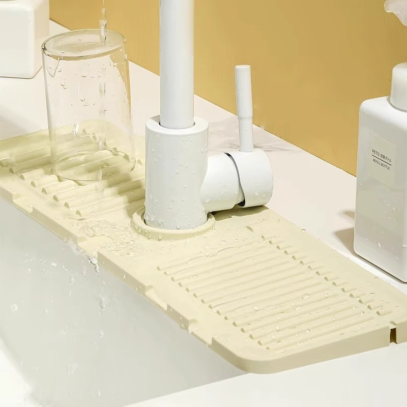 水龙头防溅水置物垫硅胶沥水垫水槽防滑洗漱台杯子肥皂垫挡水板子