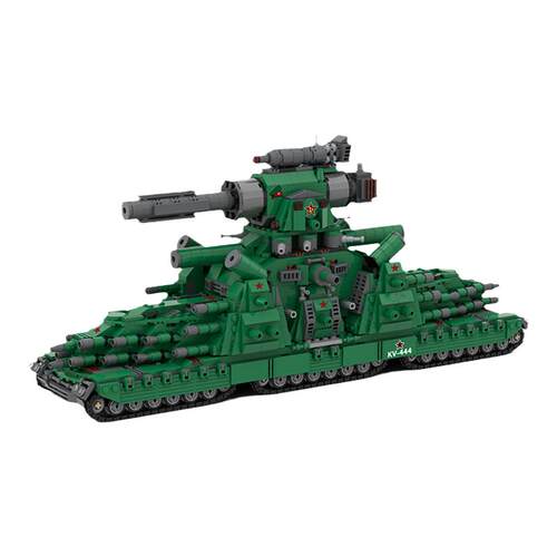 兼容创意积木MOC还原坦克世界KV-44重型坦克拼搭积木男孩生日礼物