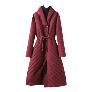 【断色断码特价】m2专柜特价收腰90白鸭绒中年妈妈中长款羽绒服