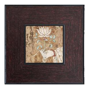 可可的画廊敦煌壁画手持莲花新中式中古法式小众客餐厅茶室装饰画