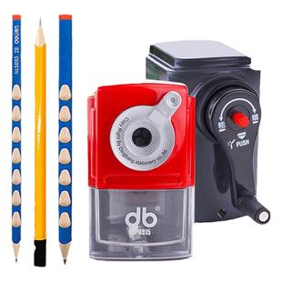 中华6700粗三角铅笔卷笔刀转笔刀儿童削笔器大口径粗孔手摇小学生素描削笔器学生用削笔刀自动进铅可调长短尖