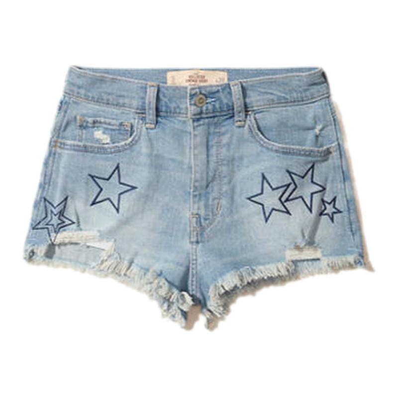 hollister现货专柜正品高腰热裤