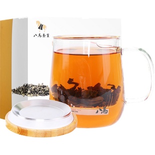 八马茶业玻璃茶杯带盖过滤泡茶杯便携办公室水杯茶具杯子500mL