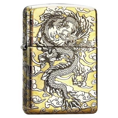 芝宝打火机zippo正版 纯铜祥云龙 生肖龙 美国原装正品煤油防风zp