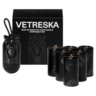 未卡蝴蝶结胶囊拾便器1+7卷捡屎袋带香气遛狗便携猫砂宠物垃圾袋