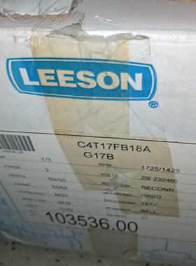 议价LEESON电机 C4T17FB18A 103536.0
