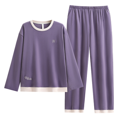 女士海岛绒睡衣秋冬季加绒保暖