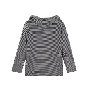砚台家童装男童A类条纹长袖T恤薄款春装新款衣服儿童上衣连帽体恤