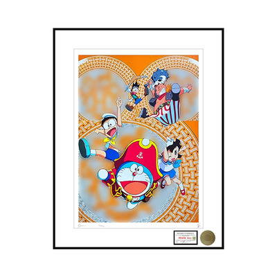 机器猫装饰画艺术家限量版画