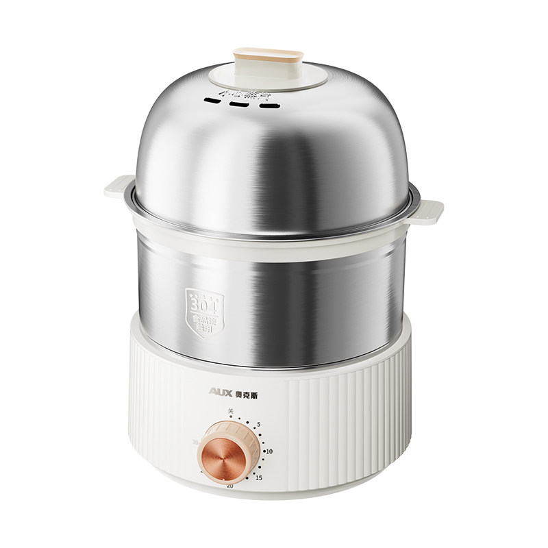 奥克斯蒸蛋器煮蛋器不锈钢家用自动断电定时小型蒸锅早餐煮蛋神器
