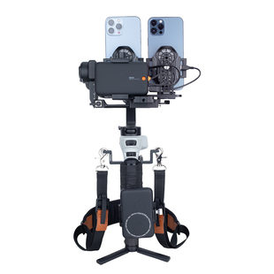芯鲜PS02S-2双机位走播云台稳定器移动直播支架可多平台同时直播搭配减负系统走播拍摄更轻松直播带货神器