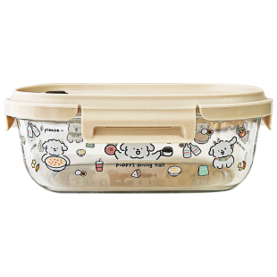 新款玻璃饭盒保鲜盒微波炉加热专用汤碗上班族便当盒密封分隔餐盒