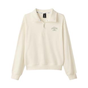 Skechers斯凯奇冬女针织套头衫半拉链翻领卫衣 L424W002/00V7