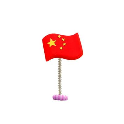 五星小旗帜摆件车载中控仪表台摇头饰品汽车内装饰用品弹簧小红旗