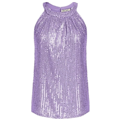 bling round neck suspender sequined vest挂脖圆领吊带亮片背心