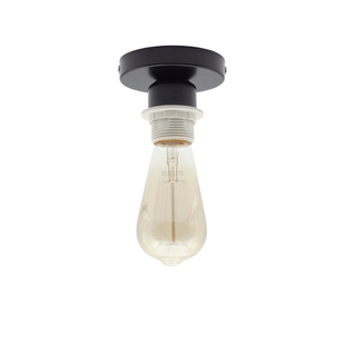 E27螺口灯头灯座复古店铺过道玄关明装全牙灯头固定灯罩灯笼灯具