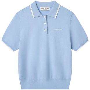 Marc O'Polo/MOP2026春季新款时尚撞色显瘦polo衫女装毛织短袖T恤