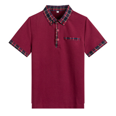 中小学生夏季校服短袖polo衫