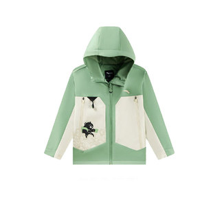 晴雨甲|踏儿童男童丝光绒运动上衣2026春新款保暖小童防水厚外套