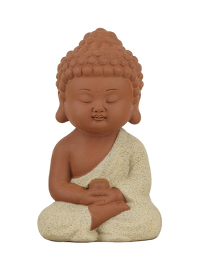 紫砂小如来佛禅意摆件